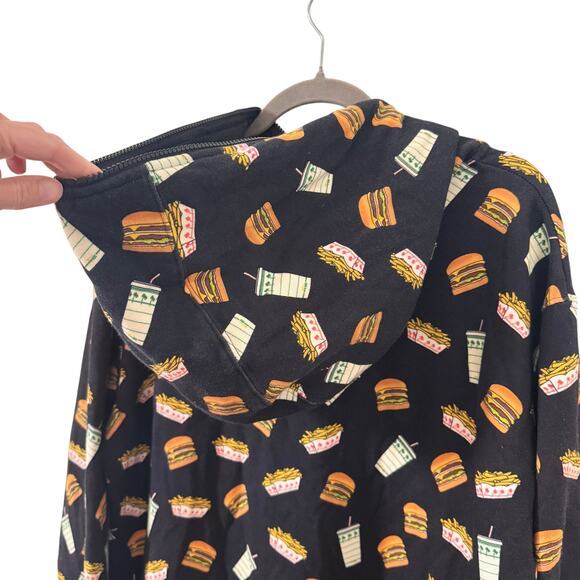 In-N-Out Burger Unisex Onesie Jumpsuit Pajama Zipper Hoodie Black Size 2XL - Picture 10 of 11